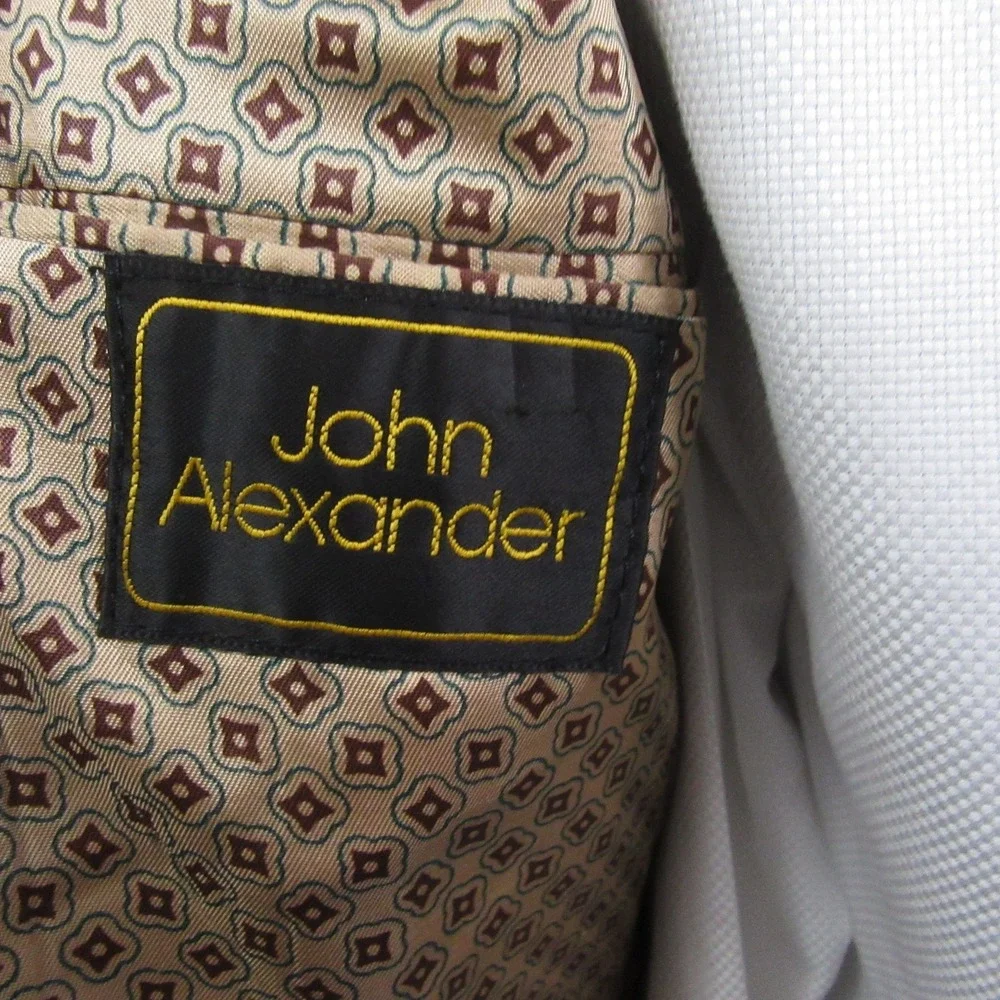 John Alexander Green Blazer 42R Gold Button Semi-Structured Woven‎ Classic Golf